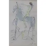 I have compared thee, o my love by Salvador Dalí, Etching with color and gold dust, sold Jul 2023