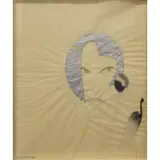 Burt Groedel, Art decor woman with bird, Mixed media