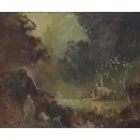 Ruth Raby, 95 lower left. From a North Babylon, NY estate. Dimensions: 20, Oil on canvas