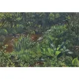 Henry Ernest Schnakenberg, Forest scene, Watercolor on paper