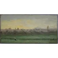 J. Sterle Davis?, Mount Valerian, Oil on canvas