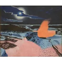 Bill Sullivan, Colorful landscape, Oil on canvas