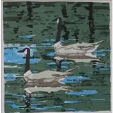 Neil Welliver, Geese, Etching