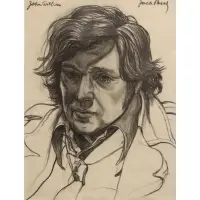 Jack Beal, Portrait of John Arthur, Charcoal on paper