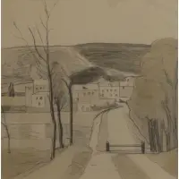 Daniel Lang, Little Village, Pencil on paper