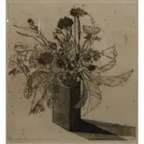 Gordon Cook, Richard Bowl of Flowers, Etching