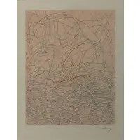 Morning Grass by Mark Tobey, Etching, sold Jul 2023