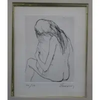 Jean Jansem, Backside of a woman, Etching