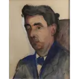 Hayley Lever, Portrait of the Butler, Watercolor