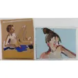 Robert Andrew Parker, Figure Study and Portrait, Pair of mixed media on paper