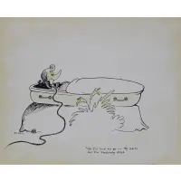 Oh I'd Love to Go to the Party but I'm Absolutely Dead. by Dr Seuss-Theodor Seuss Geisel, Numbered '172/295' in pencil lower right, sold Apr 2023