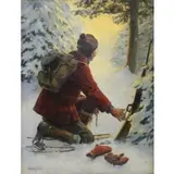 William Harnden Foster, Winter Hunting Scene, Oil on canvas