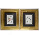 (2) from “Quelques Fleurs Pour des Amis?? by Joan Miró, Pair of collotype lithographs on wove paper, sold Apr 2023