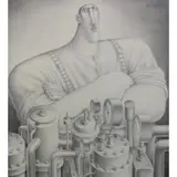 Roy Carruthers, The Engineer, Watson, Pencil on paper