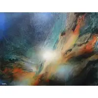 Tempest by Leonardo Nierman, Acrylic on masonite, sold Apr 2023