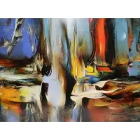 Laberynth by Leonardo Nierman, Acrylic on masonite, sold Apr 2023