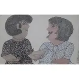 Inez Nathaniel-Walker, Couple, Colored pencil, graphite, ink on paper
