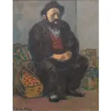 Tully Filmus, Fruit Vendor, Oil on canvas