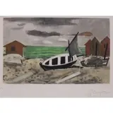 Georges Braque, La Barque de Peche, Pencil signed and annotated 'EA' in the lower margin