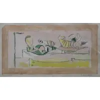 Articulated Forms by Graham Sutherland, Color lithograph on laid paper, sold Apr 2023