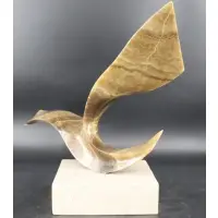Onyx on stone base by Leonardo Nierman, Abstract Sculpture, sold Apr 2023