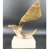 Leonardo Nierman, Onyx on stone base, Abstract Sculpture
