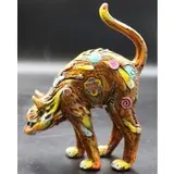 Nano Lopez, Nano / 08, Limited edition bronze sculpture of a cat having hand-applied enamel patination