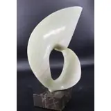Leonardo Nierman, Onyx on stone base, Abstract sculpture