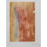 11/49 by Helen Frankenthaler, Color soft-ground and sugar-lift etching and aquatint, sold Mar 2023