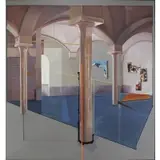 Andrea Vizzini, Installazione Rotazione a Destre, Large oil on panel, with pencil