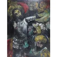 Jonah Kinigstein, The Feast, Large oil on board