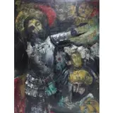 Jonah Kinigstein, The Feast, Large oil on board