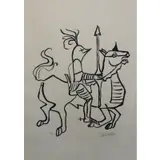 Le Chevalier by Alexander Calder, Lithograph on wove paper, sold Mar 2023