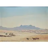 Edith Anne Hamlin, Whetstone Mountains, Oil on canvas laid to artist's board