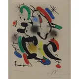 XXXVI / LXXX by Joan Miró, Color lithograph on Arches paper, sold Mar 2023