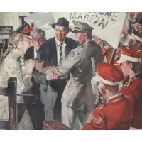 Leland Gustavson, Welcome Home Martin / The Sheriff Circumnavigator, Oil on canvas