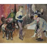 Stvan Biai Foglein, Circus Scene, Oil on canvas