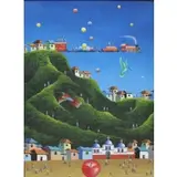 Portocarrera'?. From an East Side, NYC collection. Dimensions: 23 by Ecuadorian Magical Realism Painting, Gouache on paper on canvas, sold Mar 2023