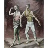 Stephen Hensel, The Performers, Large oil on canvas, 1944