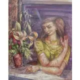 Michael Lenson, Woman by the Window, Oil on canvas