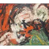 Fred G. Hauck, Talisman, oil on canvas abstract composition