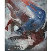 Lev Kropivnitsky, Carousel, Oil on canvas