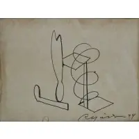 Marker on paper by Peter Reginato, Study for Sculpture, sold Mar 2023