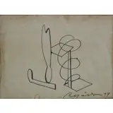 Peter Reginato, Marker on paper, Study for Sculpture