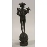 Frederick William MacMonnies, Pan of Rohallion, Bronze sculpture with nice original dark patina
