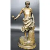Maurice Maignan, Le Travail, Bronze sculpture signed on the base