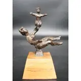 Chaim Gross, Untitled, Bronze sculpture of mother and child