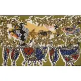 Jean Lurçat, Untitled, Tapestry A large signed abstract silkscreen tapestry framed