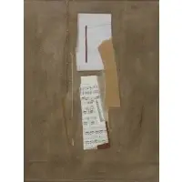 Stephen Edlich, Untitled Composition, Mixed media with collage and jute on primed canvas