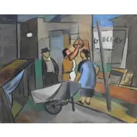 Norman Barr, Grocery, Oil on canvas